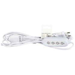 Разветвитель сетевой для линейных светильников ЭРА 5х IEC C7 2pin+timer на 5 точек с таймером 4, 8, 12H 2 м | Аксессуары для фито светильников