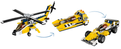 LEGO Creator: Жёлтый скоростный вертолет 31023 — Yellow Racers — Лего Креатор Создатель