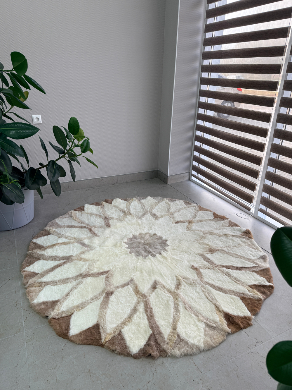 Ковер шкура натуральная овчина меховой