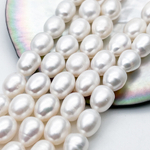 Жемчуг бусины, размер около 9,5-10,5 мм, цена за отрезок 18 см (1/2 нити)