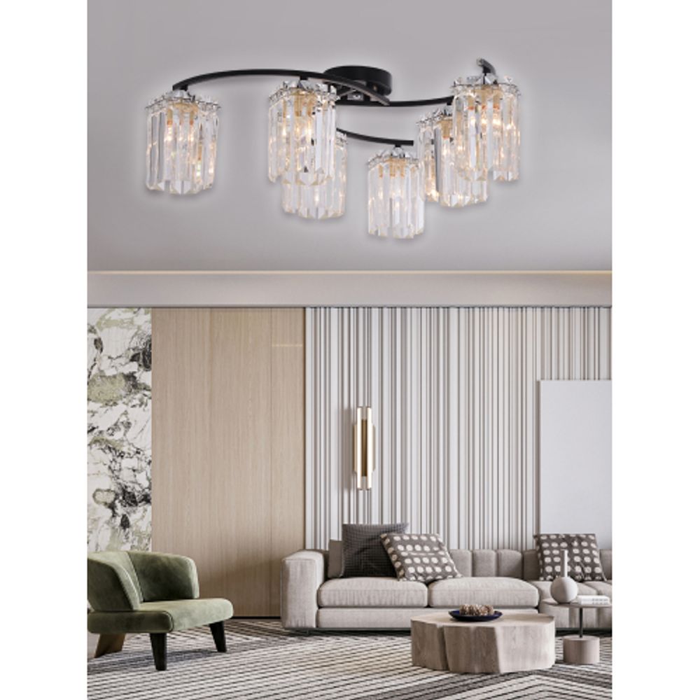 Люстра Rivoli June 1062-306 6хЕ27 60 Вт хрусталь | Rivoli