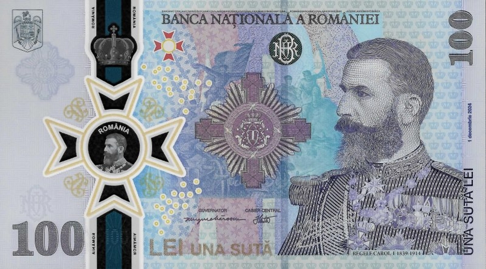РУМЫНИЯ, 2024, 100 ЛЕЙ [ПОЛИМЕРНАЯ БАНКНОТА В БУКЛЕТЕ]