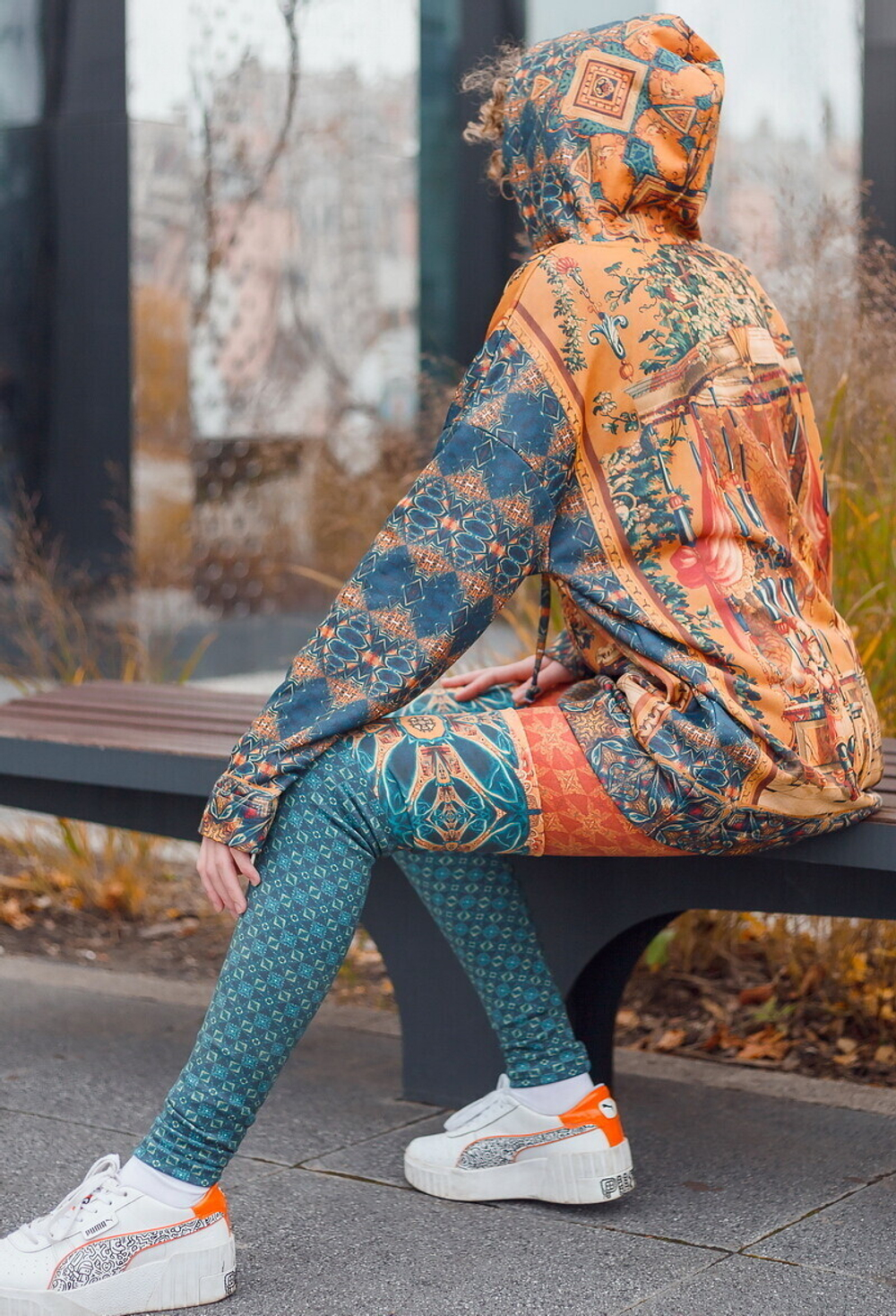 Комплект (худи и гетры) "Гротески", по мотивам фламандской шпалеры 17 века из серии «Гротеск»