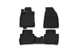 Коврики Standard, в салон NISSAN Tiida 2004-2015, 4 шт. (полиуретан, чёрные) Element.CARNIS00029