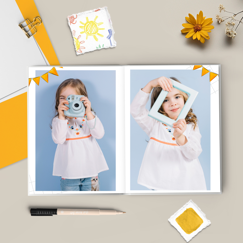 PSD-Шаблон фотокниги "Скетч"