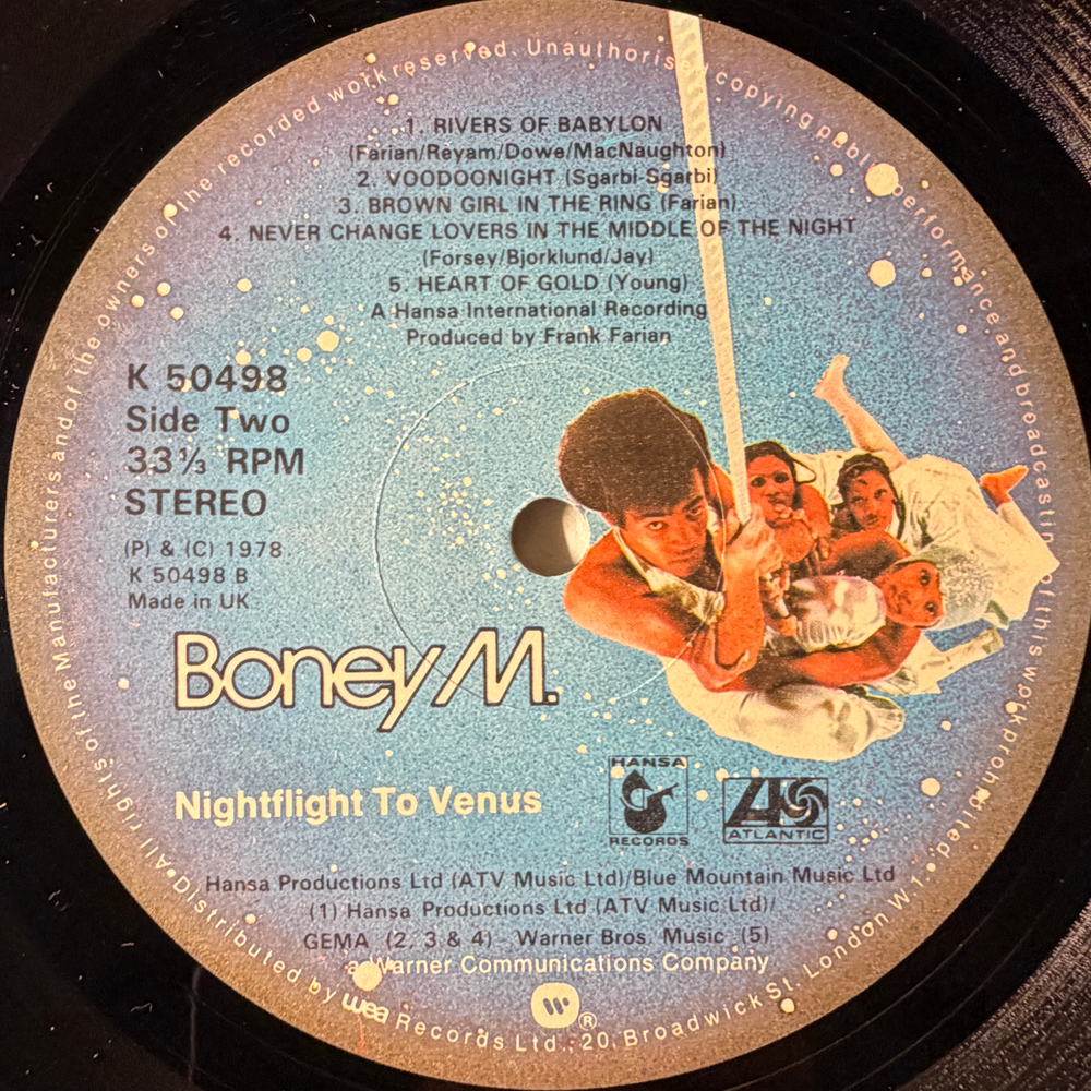 Boney M. – Nightflight To Venus (Англия 1978г.)