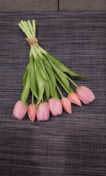 Тюльпаны 30 см 7 цветов / #07 (пудрово-розовый)