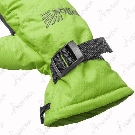 Варежки женские ZABAVA, лайм/черный Helios