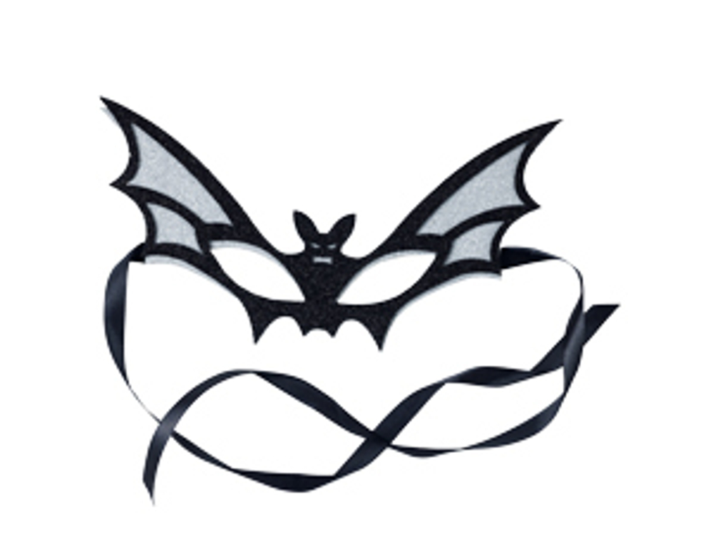 Маска Мышь летучая черно-серебр блеск