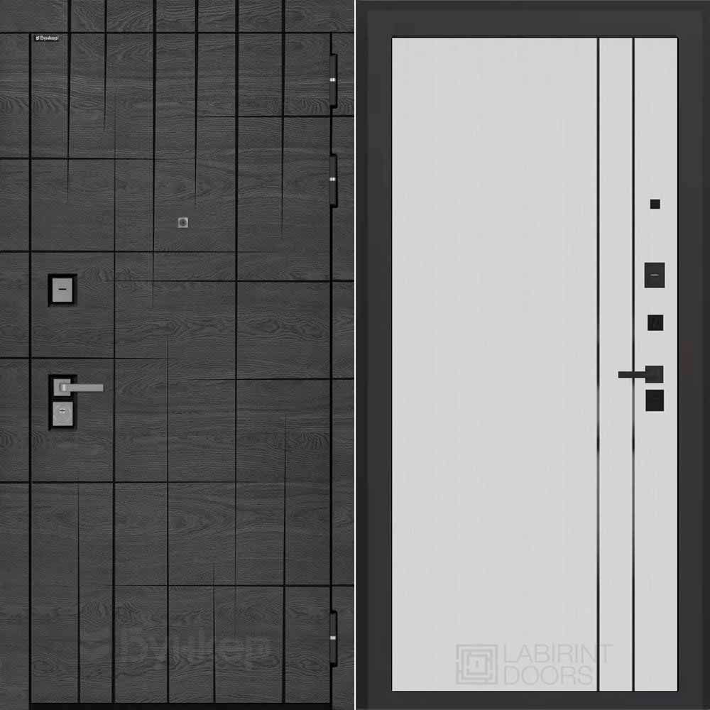 Входная дверь Бункер БН-09 - 10 Белый софт рельеф