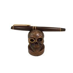 Подставка для ручки "Череп" золотистый (AI-H-G1)