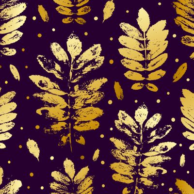 Золотые листья рябины