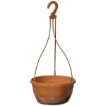 Горшок для цветов пластиковый 4,7л d-25см «Мальва» подвесной терракотовый