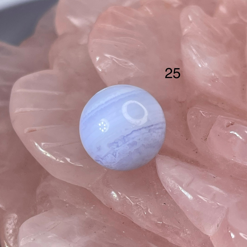 54642  Агат голубой Сапфирин Бусина 12,5мм