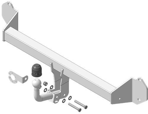 Фаркоп ZincaR ОЦИНКОВАННЫЙ BMW X1 (F48), X2 (F39), Mini Countryman, Clubman (оцинк. Шар) арт.ZB103A