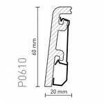 Плинтус Arbiton Vega P0610 Белый под покраску