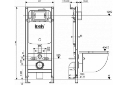 Универсальная рамная инсталляция для подвесного унитаза IDDIS Profix, PRO0000i32