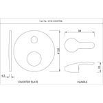 Комплект внешних частей однорычажного смесителя скрытой установки COS-CHR-103055NK