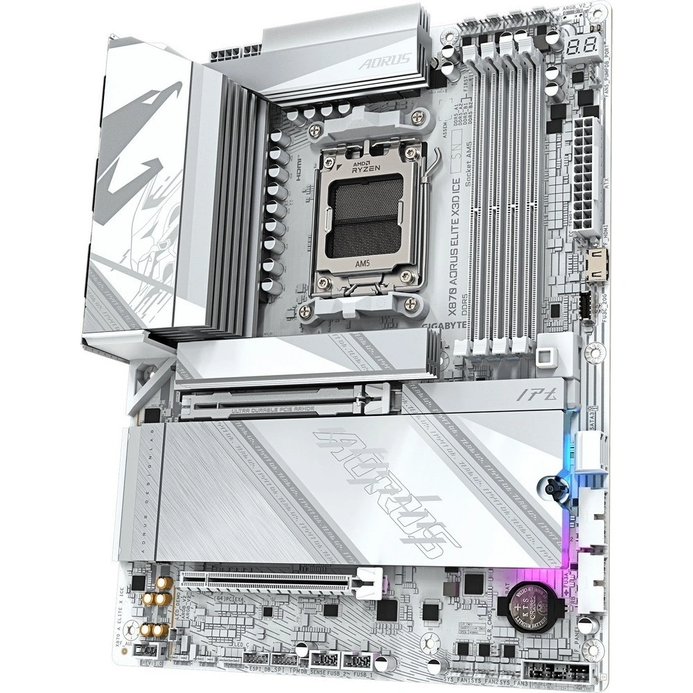 Материнская плата GIGABYTE X870 AORUS ELITE X3D ICE, AM5, X870, 4*DDR5