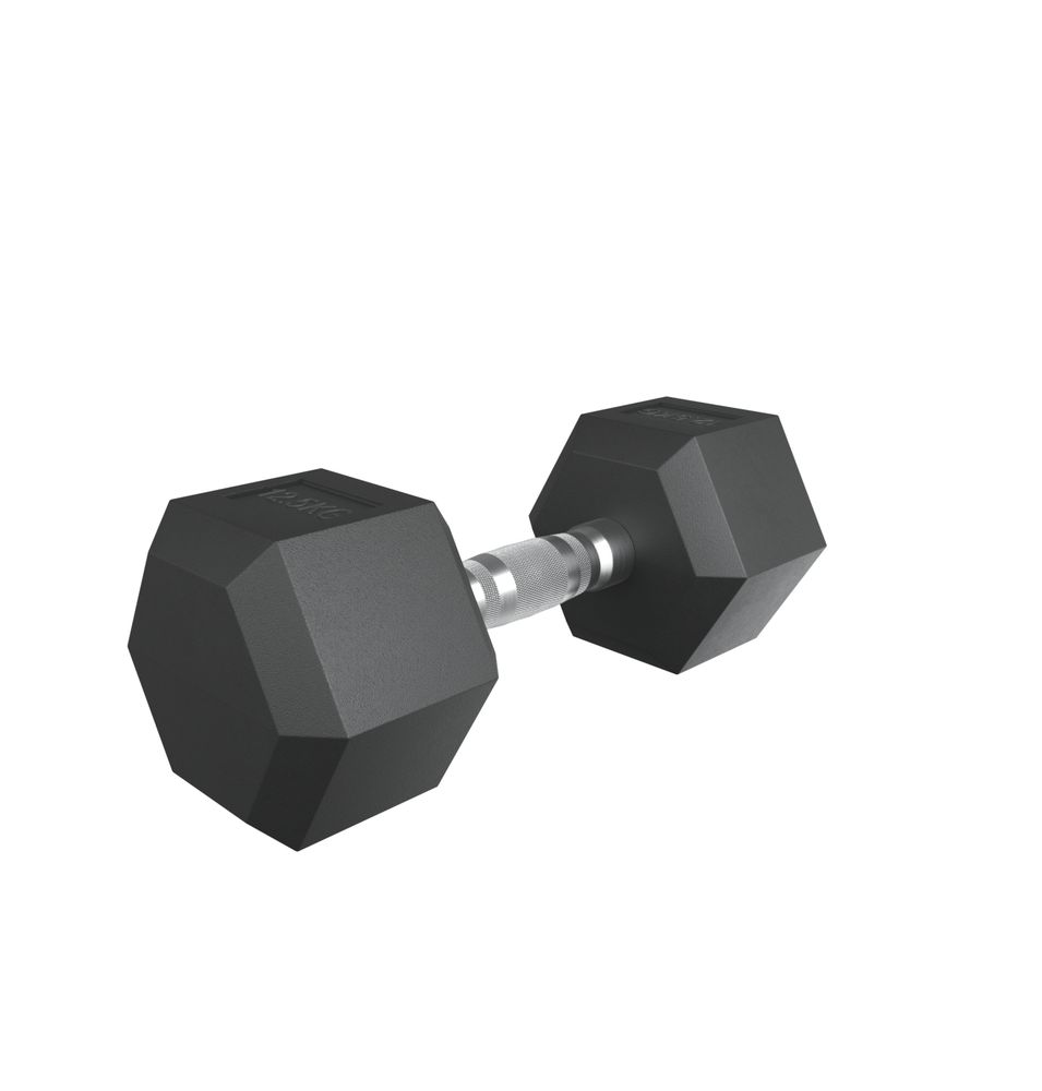 Гантель гексагональная UNIX Fit обрезиненная 12,5 кг / шт.