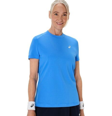 Женская теннисная футболка Asics Court Short Sleeve - небесный