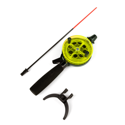 Зимняя удочка Три Кита Техно d-75, с неопреновой ручкой (хлыст стекловолокно), Желтый