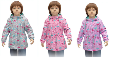 Ветровка для девочек "Зонтики" р-р 116, в ассорт. (Rusland) А 32-20