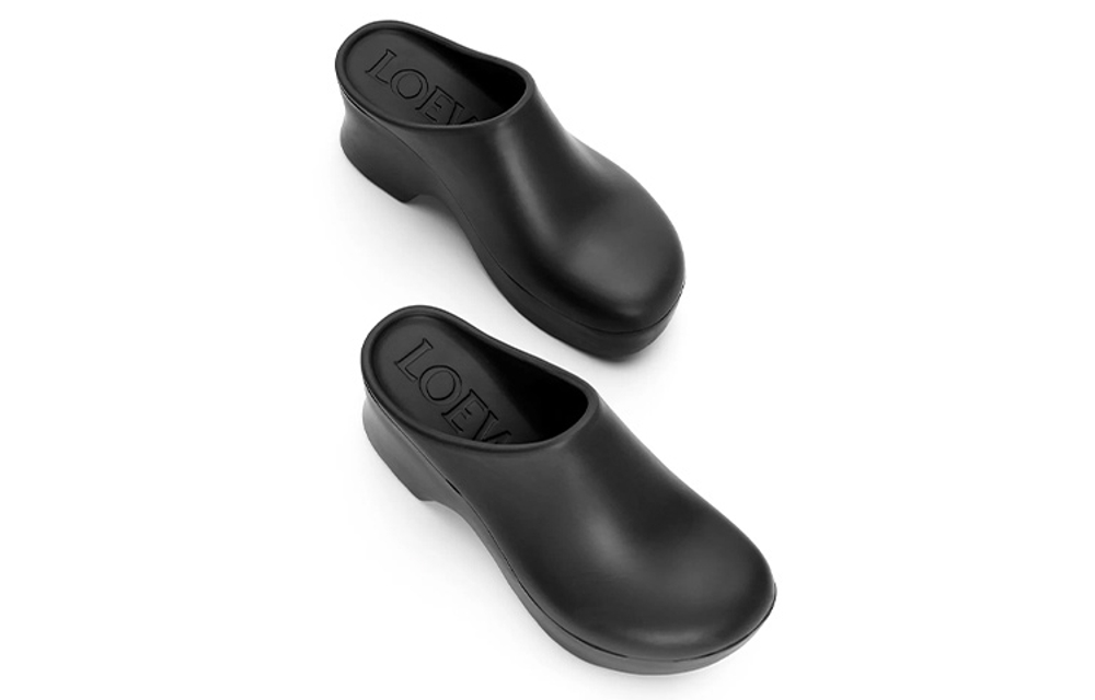 LOEWE Anagram Closed Toe Slippers Women"s Black