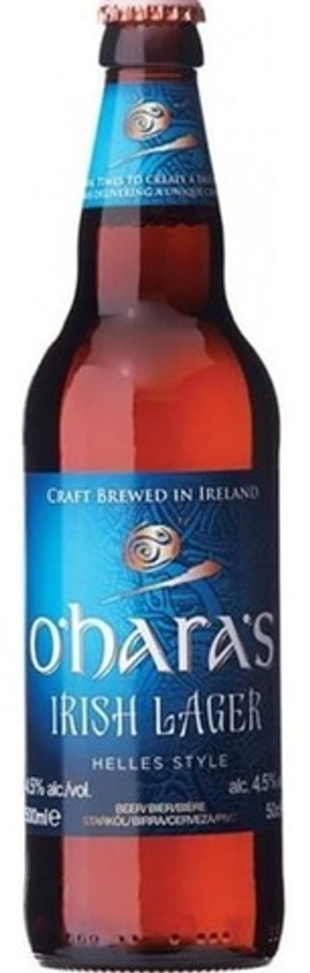 Пиво Охарас Айриш Лагер / O'Hara's Irish Lager 0.5 - стекло