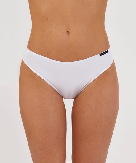 Женские трусы (2 шт.) слипы бикини Atlantic, хлопок, Basic 2BLP-581 белые