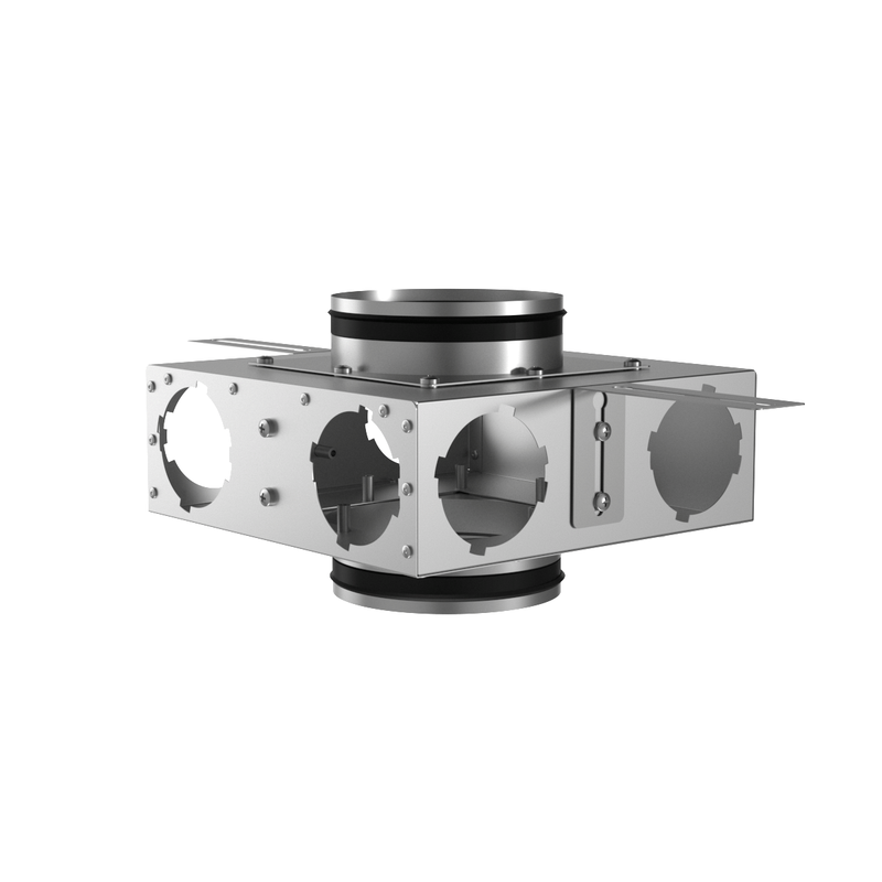 Присоединительная коробка проходная KVF 160/160/90×6 на 6 выходов