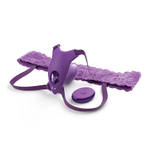 Силиконовый вибратор-бабочка на повязке с пультом ДУ PipeDream Fantasy for Her Ultimate G-Spot Butterfly Strap-On Vibe Purple 496312