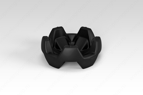 Вазон "Flox" черный ЭкоПром(730x730x295см;5кг;Черный) - арт.557353