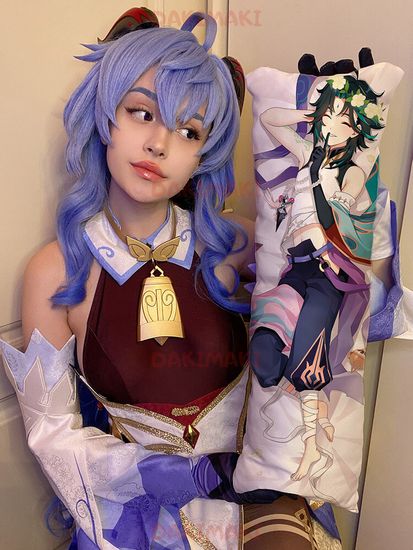 Мини дакимакура Сяо из Геншин Импакт | Genshin Impact арт. M0903, 60х20 см