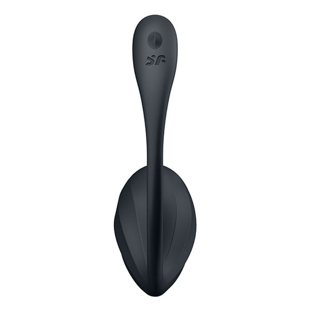 Черное виброяйцо с пультом ДУ 23см Satisfyer Ribbed Petal 4002767