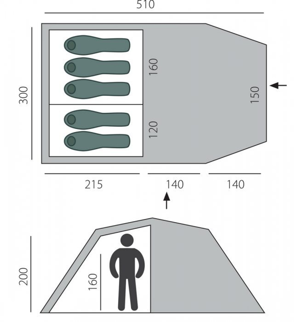 Палатка BTrace Family 5 [T0324]