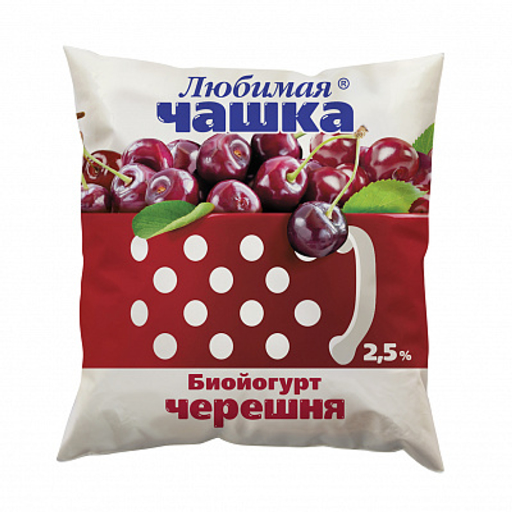 Биойогурт фруктовый черешня Любимая чашка пп 0,45