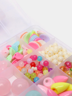 Бусинки бисер набор для создания украшений для творчества детский браслет ожерелье ободок, Лунный камень