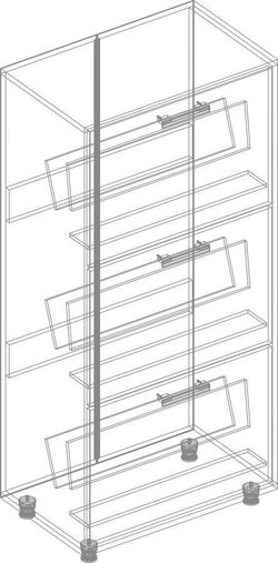 Обувница трехстворчатая "Граф" (Дуб баррик/перламутр), ЛДСП, Велес