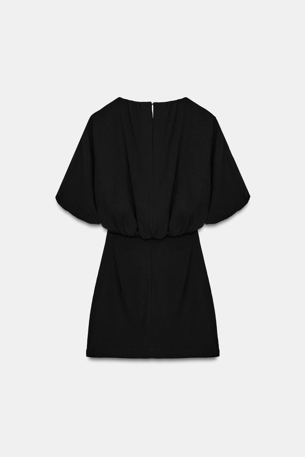 ZARA КОРОТКОЕ ПЛАТЬЕ-БАЛЛОН, ЧЕРНЫЙ