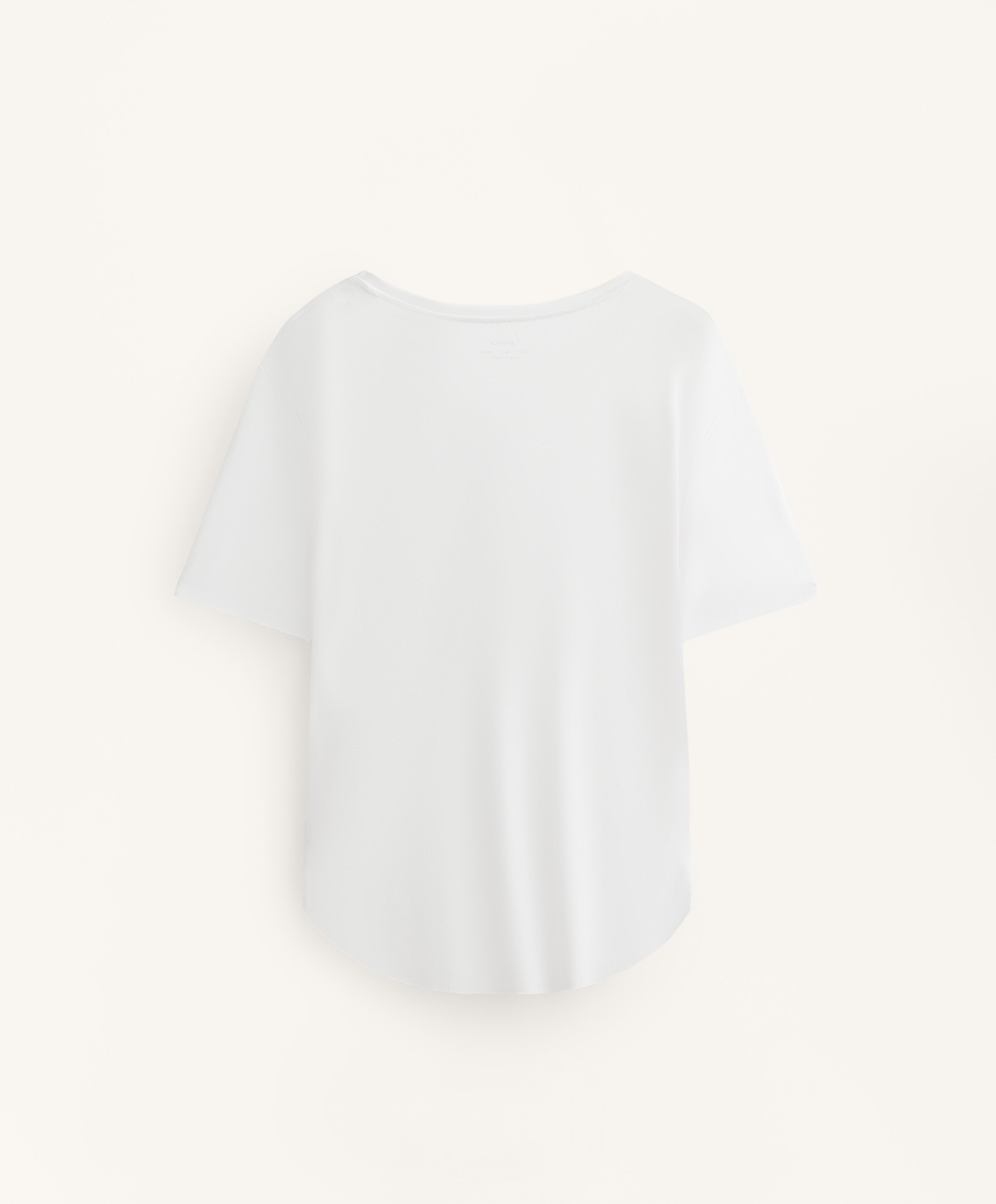 Oysho Футболка из модала с короткими рукавами, белый
