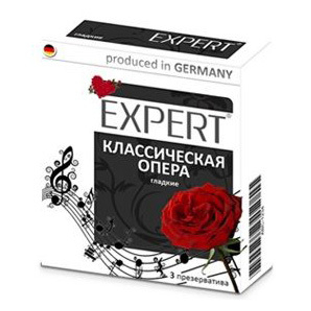 Гладкие презервативы Классическая опера Expert 3шт