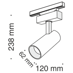 Трековый светильник для магнитного шинопровода светодиодный Maytoni S35 Focus Led TR019-2-15W3K-B