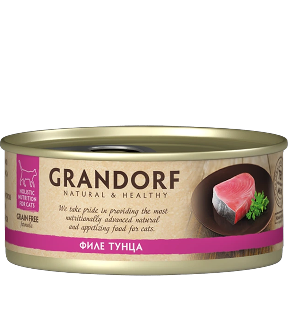Grandorf консервы для кошек (беззерновой) Филе тунца 70гр.