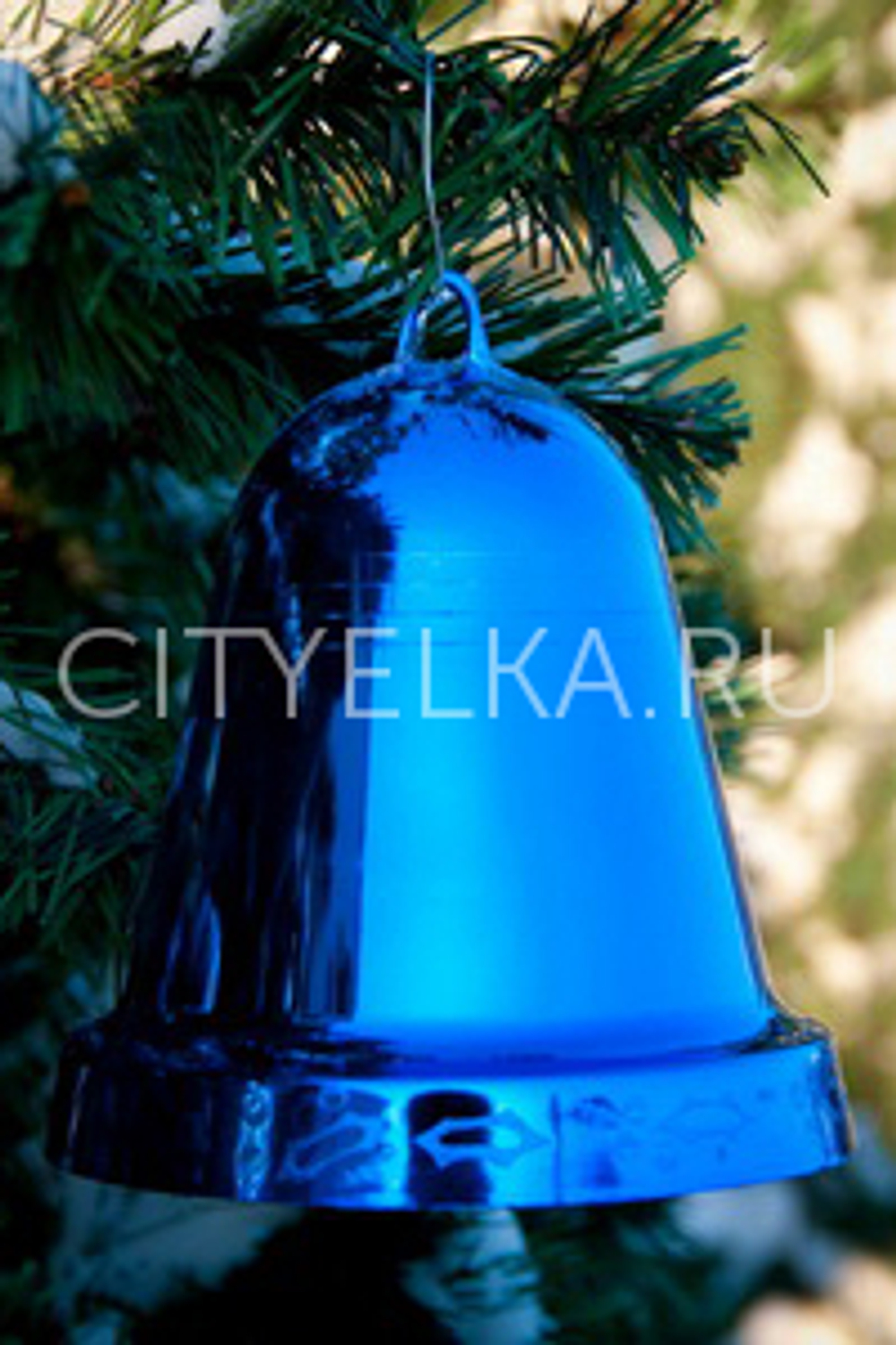 Колокольчик пластиковый глянцевый синий