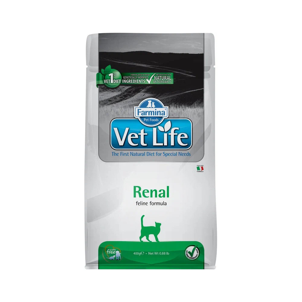 Сухой корм FARMINA Vet Life Renal Feline для взрослых кошек при почечной недостаточности - 5 кг