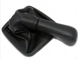 Ручка КПП с кожаным чехлом 2170 с рамкой черная 10530