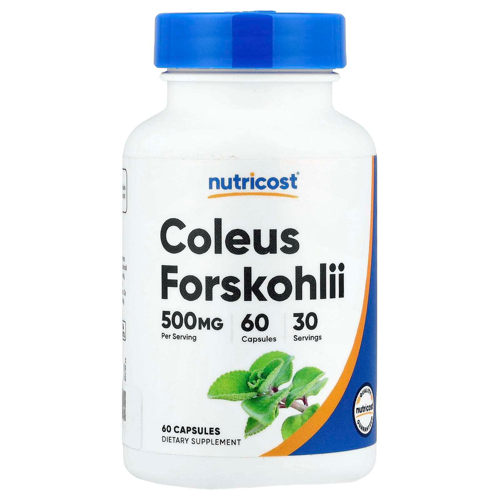 Nutricost, колеус форсколии (Coleus forskohlii), 60 капсул (250 мг в 1 капсуле)