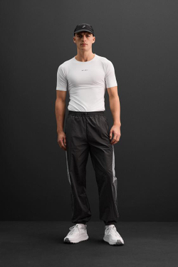 ZARA БРЮКИ-ДЖОГГЕРЫ В СТИЛЕ КОЛОР-БЛОК, АНТРАЦИТОВО-СЕРЫЙ