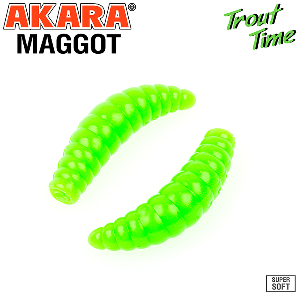 Силиконовая приманка Akara Trout Time MAGGOT 1,3 Shrimp 452 (12 шт.)